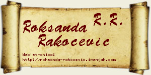 Roksanda Rakočević vizit kartica